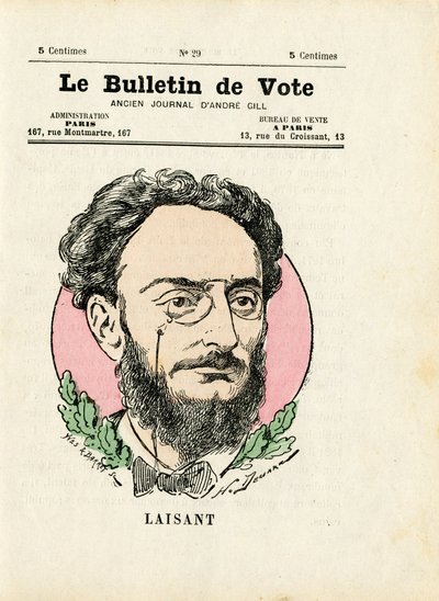 Ballot 2. Serie, Satirisch in Farben: Leaving Ange - Illustration von Henri Demare (1846-1888) von Henri Demare