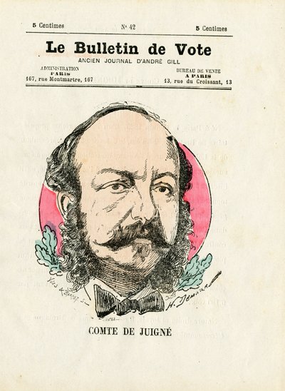 Ballot 2. Serie, Satirisch in Farben: De Juigne Comte - Illustration von Henri Demare von Henri Demare