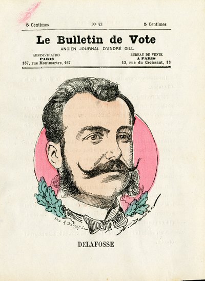 Ballot 2. Serie, Satirisch in Farben: Delafosse - Illustration von Henri Demare (1846-1888) von Henri Demare