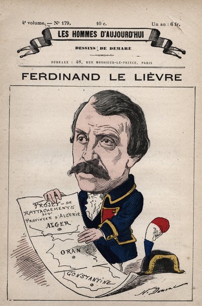 Karikatur von Ferdinand Le Lievre (Lelievre) (1799-1886) englischer Senator in Algerien aus 
