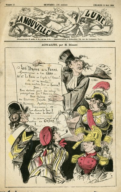 Illustration von Henri Demare (1846-1888) für das Titelblatt von La Nouvelle Lune von Henri Demare