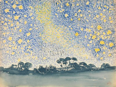 Landschaft mit Sternen, ca. 1905-08 von Henri Edmond Cross