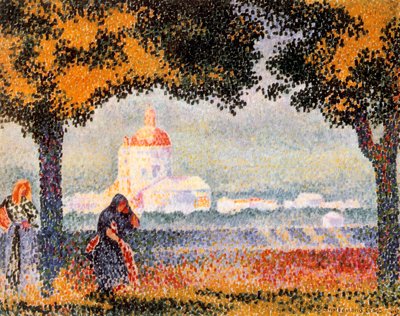 Die Kirche Santa Maria degli Angeli bei Assisi, 1909 von Henri Edmond Cross