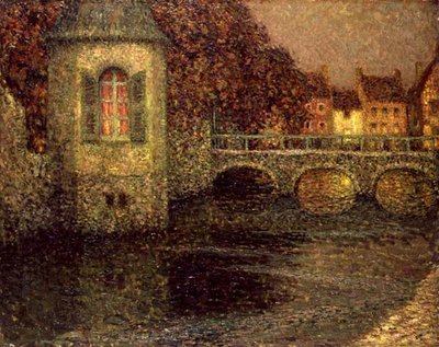 Nacht in der Normandie von Henri Eugene Augustin Le Sidaner