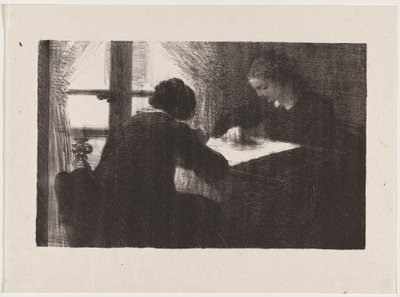 Interieur (Die Stickerinnen) von Henri Fantin-Latour