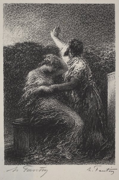 Der Magier Balthasar und Fatime von Henri Fantin-Latour