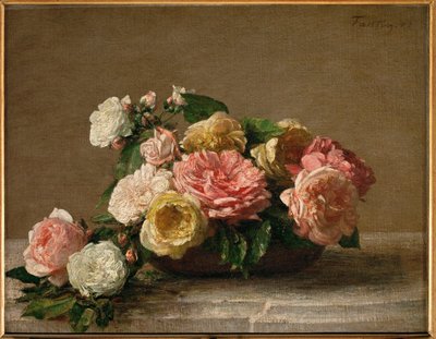 Rosen in einer Schale von Henri Fantin-Latour