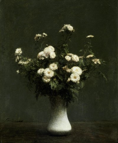 Vase mit Chrysanthemen von Henri Fantin-Latour