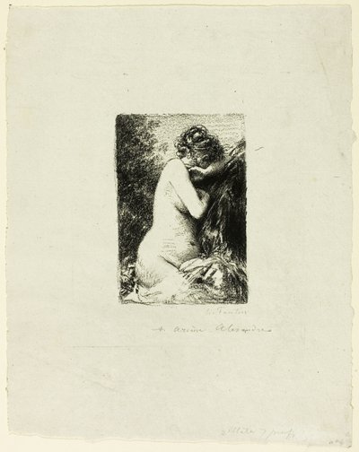 Weinende Frau: Studie einer sitzenden Frau im rechten Profil von Ignace Henri Jean Fantin Latour