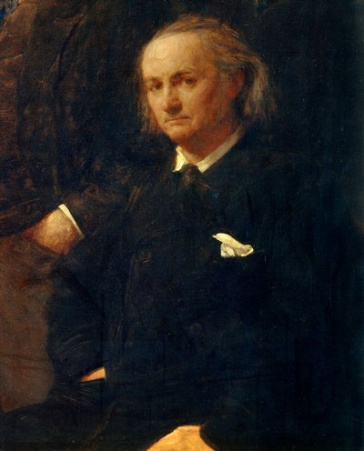 Porträt von Charles Baudelaire (Detail von: „Hommage an Eugène Delacroix“) von Ignace Henri Jean Fantin Latour