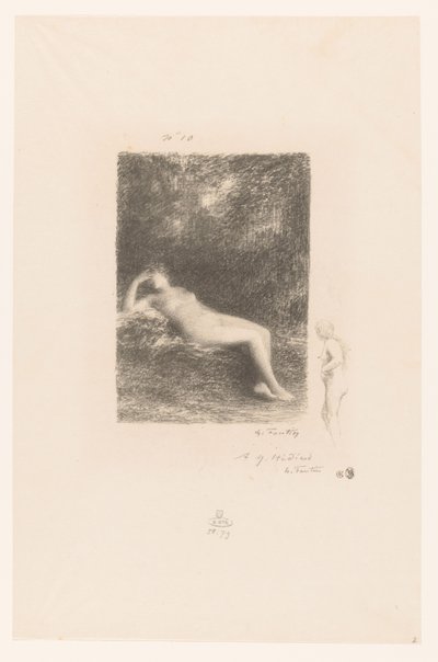 Schlafende Wassernymphe von Ignace Henri Jean Fantin Latour