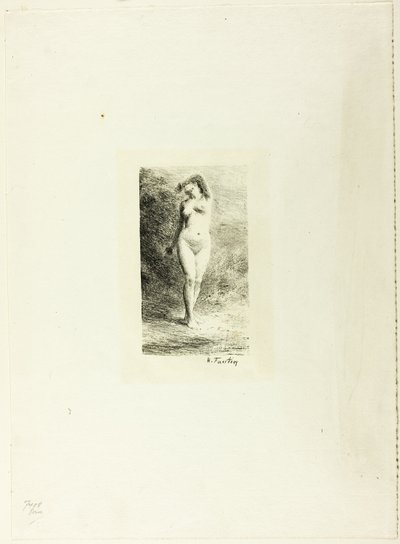 Studie einer stehenden Frau, von vorne gesehen von Ignace Henri Jean Fantin Latour