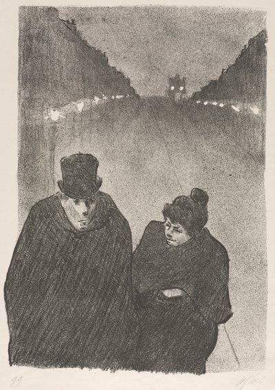 Ah, es stimmt, mein armer alter Mann, du wärst der Erste, dem ich den Bus verpasst hätte. "Aber ich werde meinen Bus verpassen" "Meine Kunden haben nie ihren Bus verpasst" von Henri Gabriel Ibels