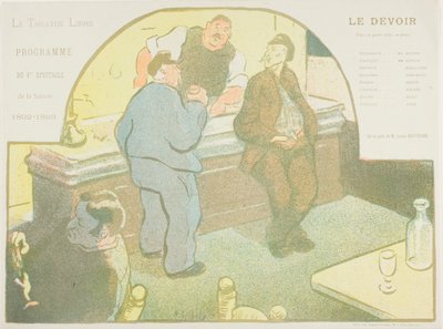 Vierte Aufführung: Le Devoir, für Le Théâtre Libre von Henri Gabriel Ibels