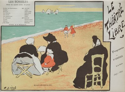 Les Fossiles Programm vom Théâtre Libre, 1892 von Henri Gabriel Ibels