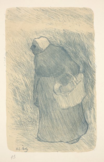 Bäuerin mit einem Korb von Henri Gabriel Ibels