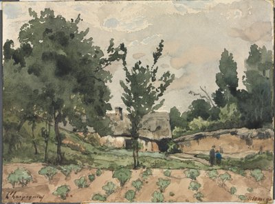 Landschaft mit Bauernhaus, 1892 von Henri Joseph Harpignies