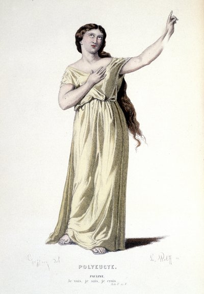 Kostümentwurf für Pauline in "Polyeucte", 1884 von Henri Jules Jean Geoffroy