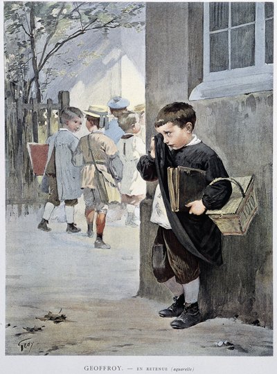 In Gewahrsam - Aquarell von Geoffroy in „Le Figaro Illustré“, Mai 1901 von Henri Jules Jean Geoffroy