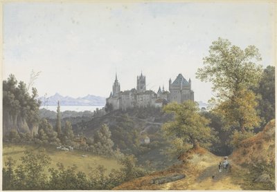 Ansicht von Lausanne, mit Blick auf die Burg und die Kathedrale von Henri Knip