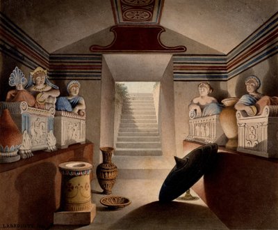 Ansicht eines etruskischen Grabes von Henri Labrouste