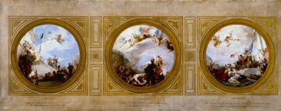 Skizze für das Rathaus des 6. Arrondissements: Gleichheit. Freiheit. Brüderlichkeit, um 1887 von Henri Leopold Levy