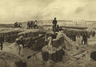 Schlacht von Bomarsund, 1854 von Henri Louis Dupray