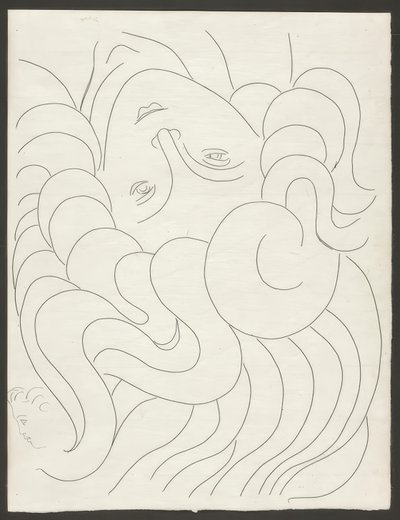 Einige Sonette: "Mit ihren reinen Nägeln...", Platte 25 aus Poesies de Mallarmé von Henri Matisse