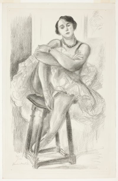 Tänzerin auf einem Hocker, aus Zehn Tänzer von Henri Matisse