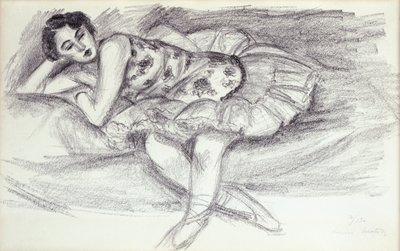 Tänzerin auf Couch aus Zehn Tänzern von Henri Matisse