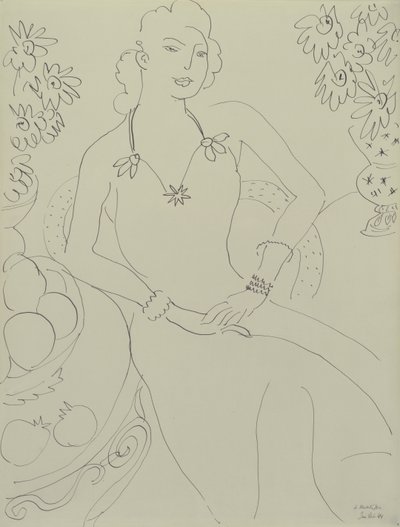 Zeichnung einer sitzenden Frau von Henri Matisse