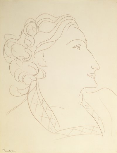 Weibliches Profil (Porträt von L.N. Delektorskaya) von Henri Matisse