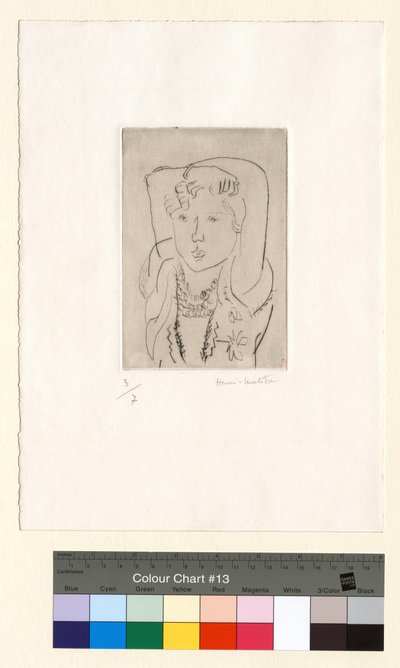 Mädchen, Arm auf dem Kopf von Henri Matisse