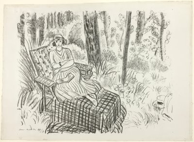 Mädchen auf einer Chaiselongue von Henri Matisse
