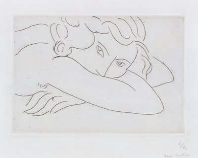 Kopf und Arme einer liegenden Nackten von Henri Matisse