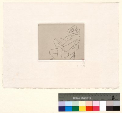 Junge Frau, die ihr linkes Knie umarmt von Henri Matisse