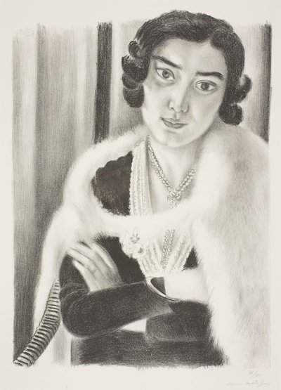 Frau mit Mantel aus Fuchspelz von Henri Matisse