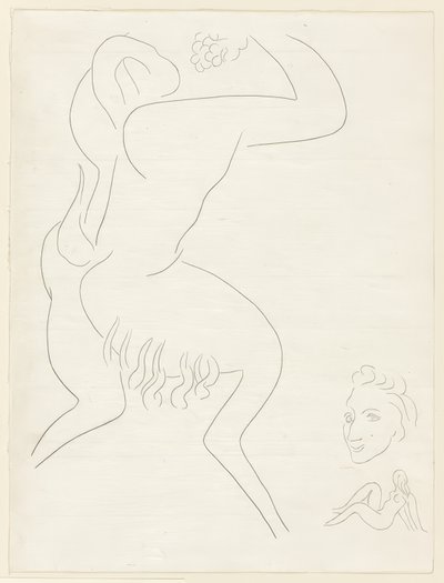 Der Nachmittag eines Fauns: Der Faun IV, Platte achtzehn aus Poesies de Mallarmé von Henri Matisse