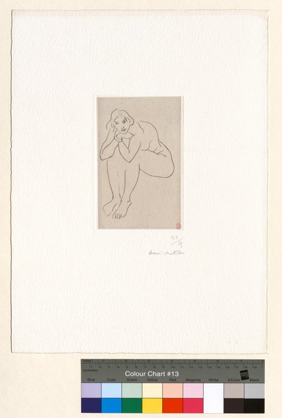 Sitzender Akt, der Oberkörper auf die Knie gestützt von Henri Matisse