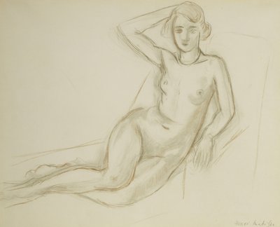 Akt auf einem Liegestuhl; Nu Assis sur une Chaise Longue von Henri Matisse
