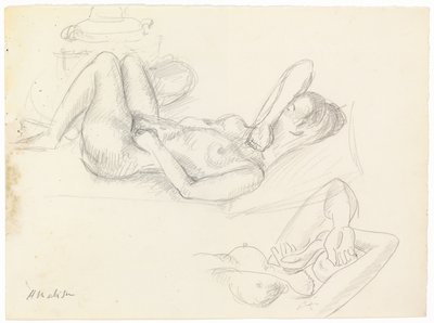 Aktstudie, verdecktes Gesicht von Henri Matisse