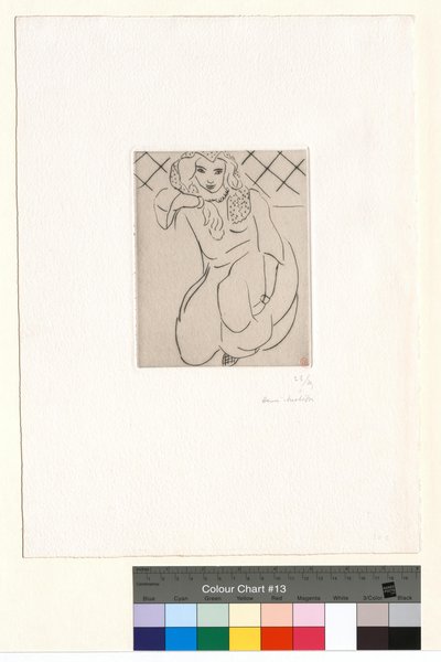 Orientalin hockend, Schleier über dem Kopf von Henri Matisse