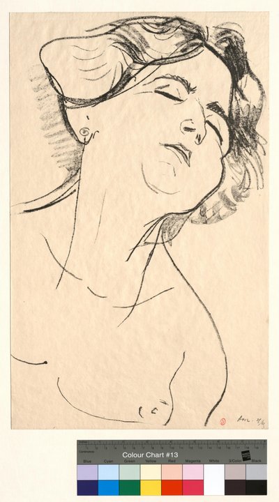 Frauenkopf, die Augen geschlossen von Henri Matisse