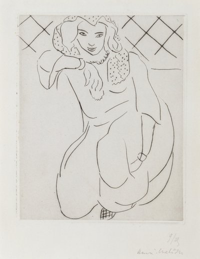 Verschleierte orientalische Frau kniend von Henri Matisse