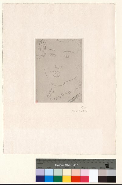 Gesicht mit Perlenkette von Henri Matisse