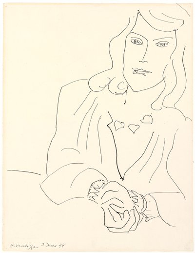 Frauenkopf mit Halskette von Henri Matisse