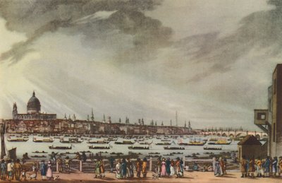 Lord Nelsons Trauerprozession auf dem Wasser von Greenwich Hospital nach Whitehall, 9. Januar 1806 von Henri Merke