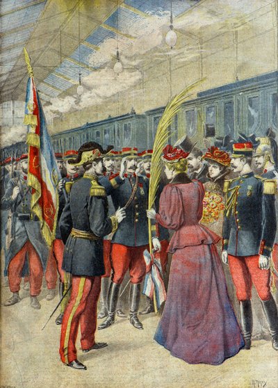 Der Oberst Bizot erhält die Ehren der Damen von Perpignan von Henri Meyer