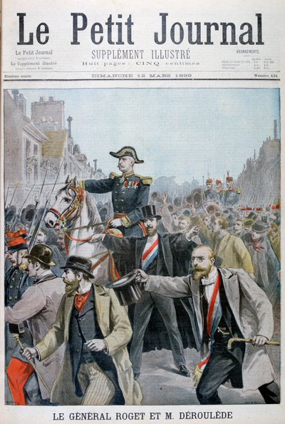 Paul Déroulède ergreift General Rogets Zügel, Paris, 1899 von Henri Meyer