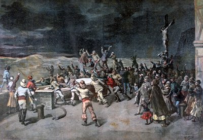 Szene sieben, die Rettung, aus dem Stück Maitre d